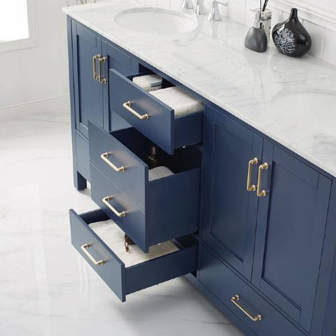 Image of Vinnova Gela 72" Modern Royal Blue Double Sink Vanity 723072-RB-CA-NM