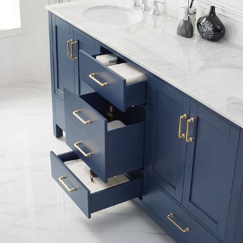 Image of Vinnova Gela 72" Modern Royal Blue Double Sink Vanity Set 723072-RB-CA 723072-RB-CA