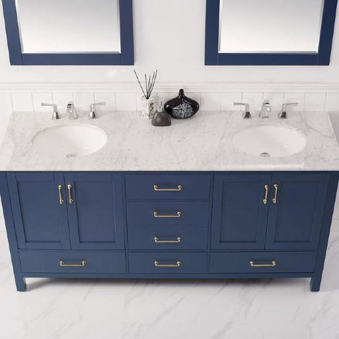Image of Vinnova Gela 72" Modern Royal Blue Double Sink Vanity Set 723072-RB-CA 723072-RB-CA