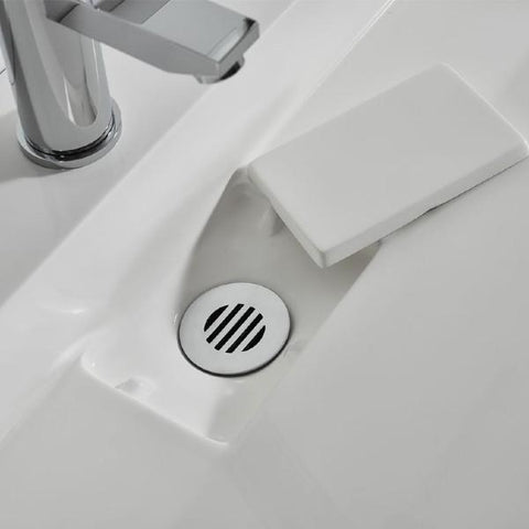 Image of Vinnova Pavia 36” Contemporary White Single Vanity with Acrylic under-mount Sink