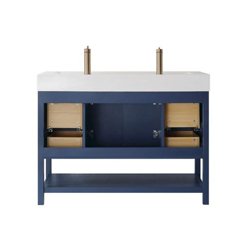 Image of Vinnova Pavia 48” Contemporary Royal Blue Single Vanity Set 755048-RB-WH