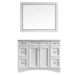 Vinnova Pavia 48” Contemporary White Single Sink Vanity Set 710048-WH-CA