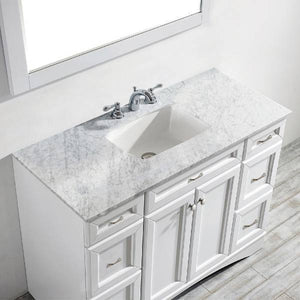 Vinnova Pavia 48” Contemporary White Single Sink Vanity Set 710048-WH-CA