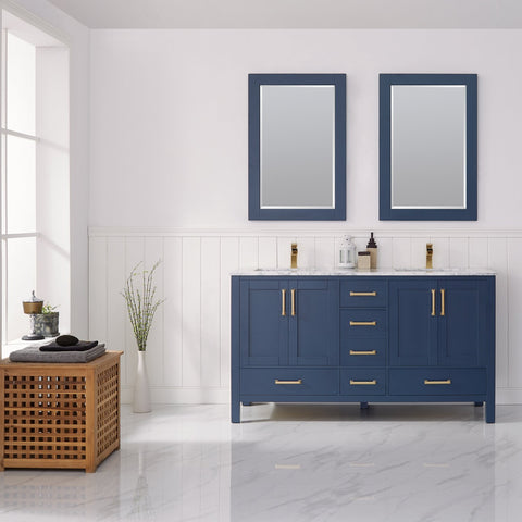 Image of Vinnova Shannon 60" Double Vanity Set in Royal Blue 785060M-RB-WS