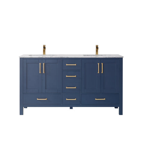 Image of Vinnova Shannon 60" Double Vanity Set in Royal Blue 785060M-RB-WS 785060M-RB-WS-NM