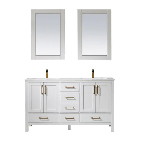Image of Vinnova Shannon 60" Double Vanity Set in Royal Blue 785060M-RB-WS 785060M-WH-WS