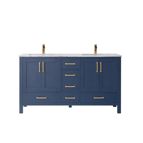 Image of Vinnova Shannon 60" Single Vanity in Royal Blue No Mirror 785060-RB-WS-NM 785060-RB-WS-NM