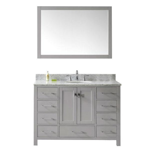 Image of Virtu Caroline Ave 48 Cashmere Single Bathroom Vanity w/ White Top GS-50048 GS-50048-WMRO-CG