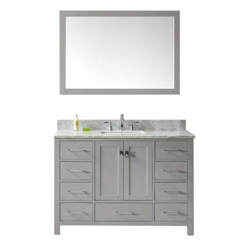 Image of Virtu Caroline Ave 48 Cashmere Single Bathroom Vanity w/ White Top GS-50048 GS-50048-WMSQ-CG