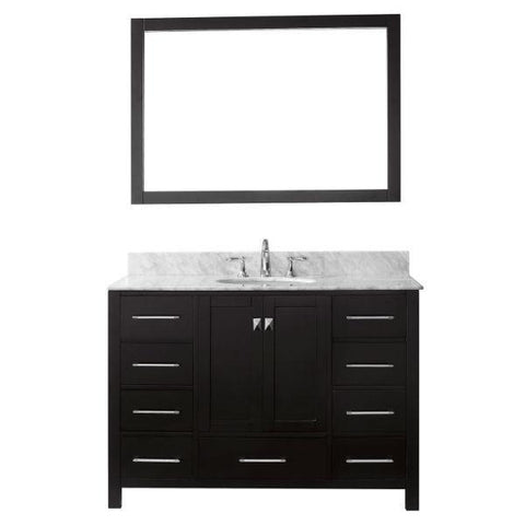 Image of Virtu Caroline Ave 48 Espresso Single Bathroom Vanity w/ White Top GS-50048 GS-50048-WMRO-ES