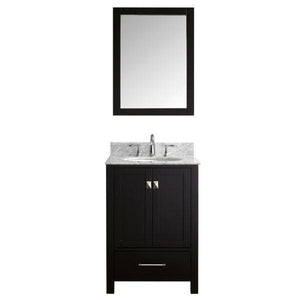 Virtu Caroline Avenue 24" Espresso Single Bathroom Vanity w/ White Top GS-50024 GS-50024-WMRO-ES
