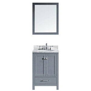 Virtu Caroline Avenue 24" Grey Single Bathroom Vanity w/ White Top GS-50024 GS-50024-WMRO-GR
