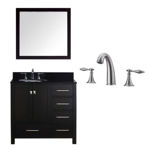 Image of Virtu Caroline Avenue 36″ Espresso Freestanding Bathroom Single Vanity GS-50036 GS-50036-BGRO-ES-001