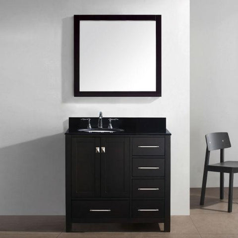 Image of Virtu Caroline Avenue 36″ Espresso Freestanding Bathroom Single Vanity GS-50036 GS-50036-BGRO-ES