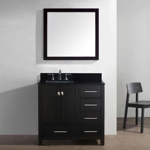 Image of Virtu Caroline Avenue 36″ Espresso Freestanding Bathroom Single Vanity GS-50036 GS-50036-BGRO-ES