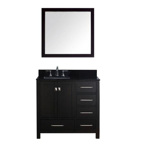 Image of Virtu Caroline Avenue 36″ Espresso Freestanding Bathroom Single Vanity GS-50036 GS-50036-BGSQ-ES