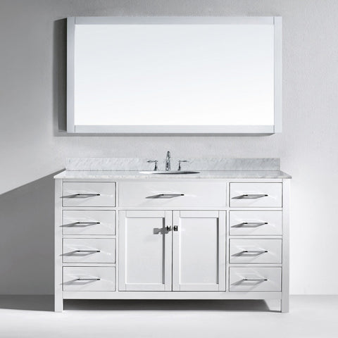 Virtu USA Caroline 60" Single Bathroom Vanity MS-2060-WMRO-CG