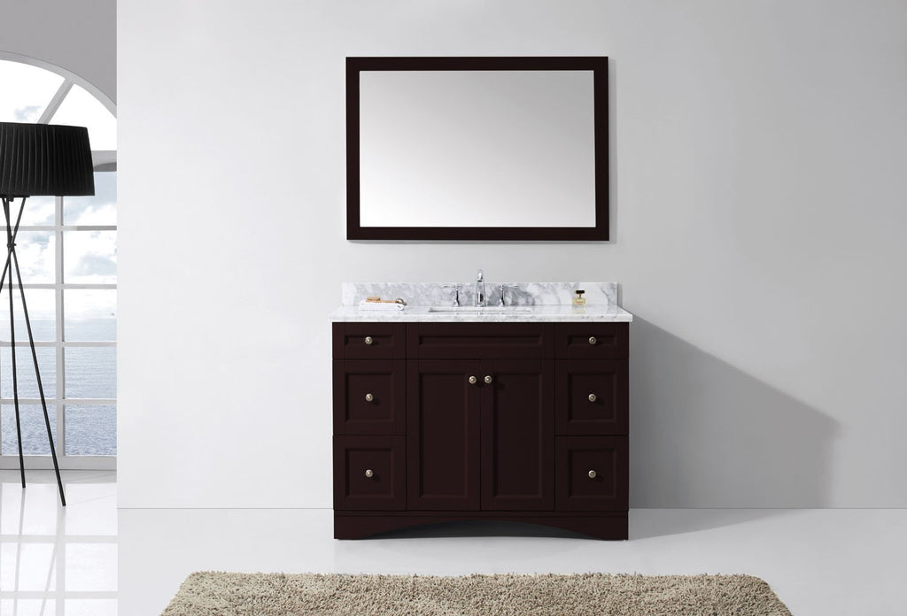 Virtu USA Elise 48" Single Bathroom Vanity with Marble Top ES-32048-WMRO-GR
