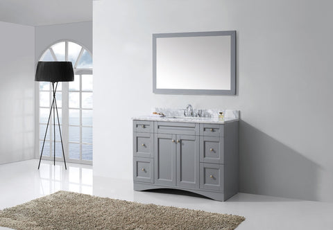 Image of Virtu USA Elise 48" Single Bathroom Vanity with Marble Top ES-32048-WMRO-GR