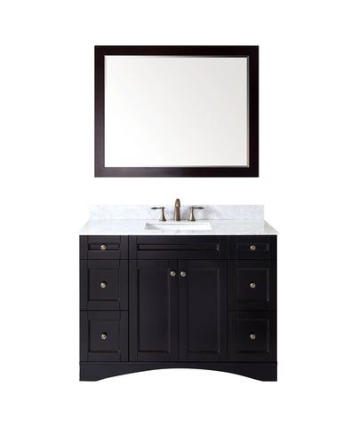 Image of Virtu USA Elise 48" Single Bathroom Vanity with Marble Top ES-32048-WMSQ-ES