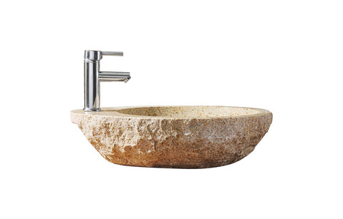 Image of Virtu USA Elysia Natural Stone Bathroom Vessel Sink in G682 Granite VST-2075-BAS