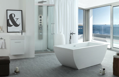 Image of Virtu USA Serenity 59" x 29.5" Freestanding Soaking Bathtub VTU-3659