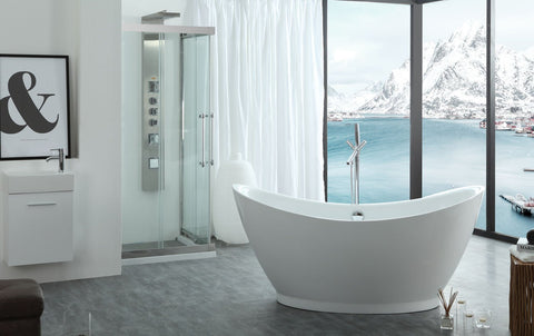 Image of Virtu USA Serenity 67" x 31.49" Freestanding Soaking Bathtub VTU-1667