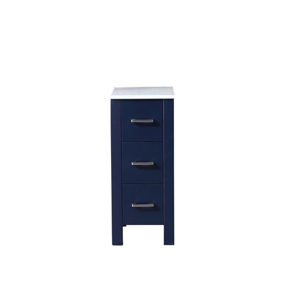 Volez 12" Navy Blue Side Cabinet | Phoenix Stone Top