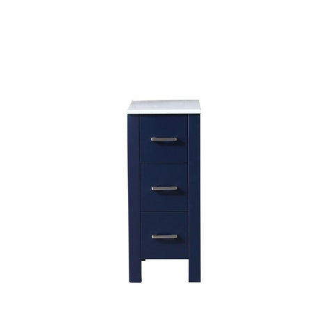 Image of Volez 12" Navy Blue Side Cabinet | Phoenix Stone Top