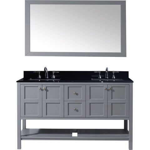 Image of Winterfell 60" Double Bathroom Vanity ED-30060-BGSQ-GR