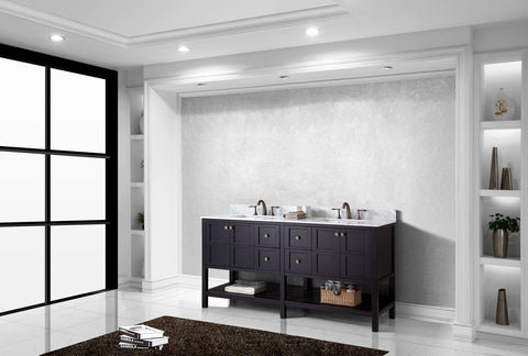 Image of Winterfell 72" Double Bathroom Vanity ED-30072-WMSQ-ES